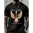 thumbnail image 6 of Men's T-Shirt WALLEN NASHVILLE,TENNESSEE Guitar Wings Short Sleeve Casual Tee Classic Crew Neck T-Shirt for Men, Black 4XL, 6 of 6