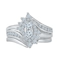 thumbnail image 2 of 10KT White Gold Two Stone White Round Diamond Fashion Ring (0.97 CTTW), 2 of 3