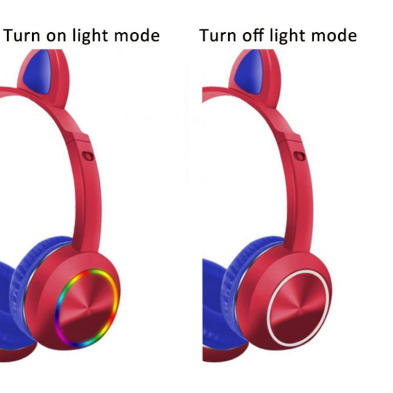 K23 LED Cat Ear Headphones Bluetooth Kids Christmas Gift Stereo Gaming Headset Mic Noise Cancelling - Walmart.com