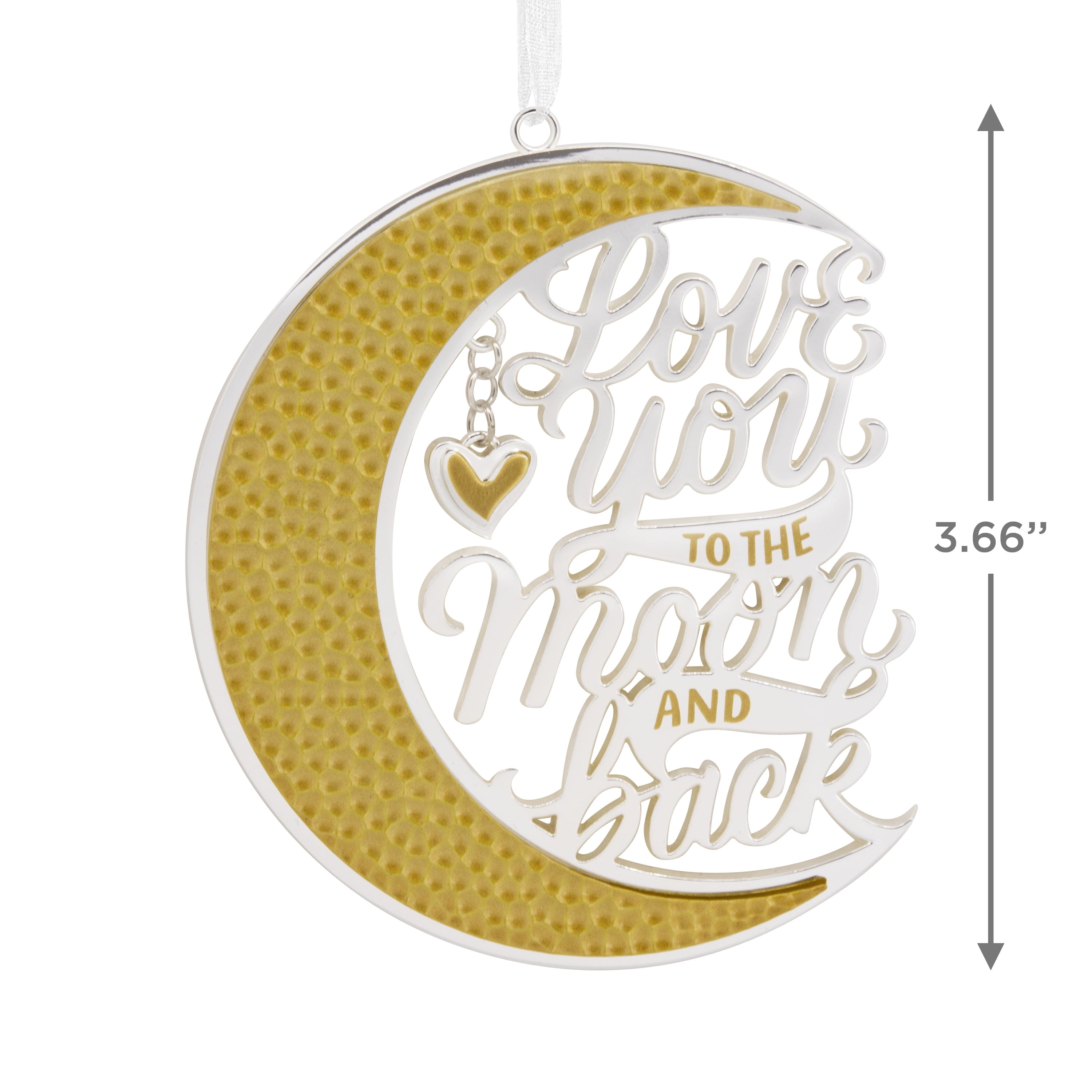 Hallmark Love You to the Moon and Back Christmas Ornament, Metal