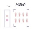 thumbnail image 4 of Press on Nails Uñas postizas medianas, 24 piezas de uñas postizas brillantes, cobertura completa, uñas de gel artificiales UV para mujeres y niñas, 4 of 5
