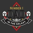 thumbnail image 2 of Men's Star Wars: The Mandalorian Din Djarin and Grogu Number 1 Dad in the Galaxy Graphic Tee Charcoal Heather Large, 2 of 5