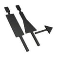 thumbnail image 1 of Decoración de señalización para puerta de baño, señal de identificación para baño, señal de WC, símbolo de inodoro para estacionamiento, oficina, Negro Sunnimix Letrero para puerta de baño, 1 of 8