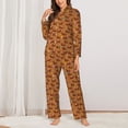 thumbnail image 3 of Wukai Dachshund And Ball Print Women's Pajama Set - Soft Long Sleeve Sleepwear for Comfort and Style-X-Large, 3 of 9