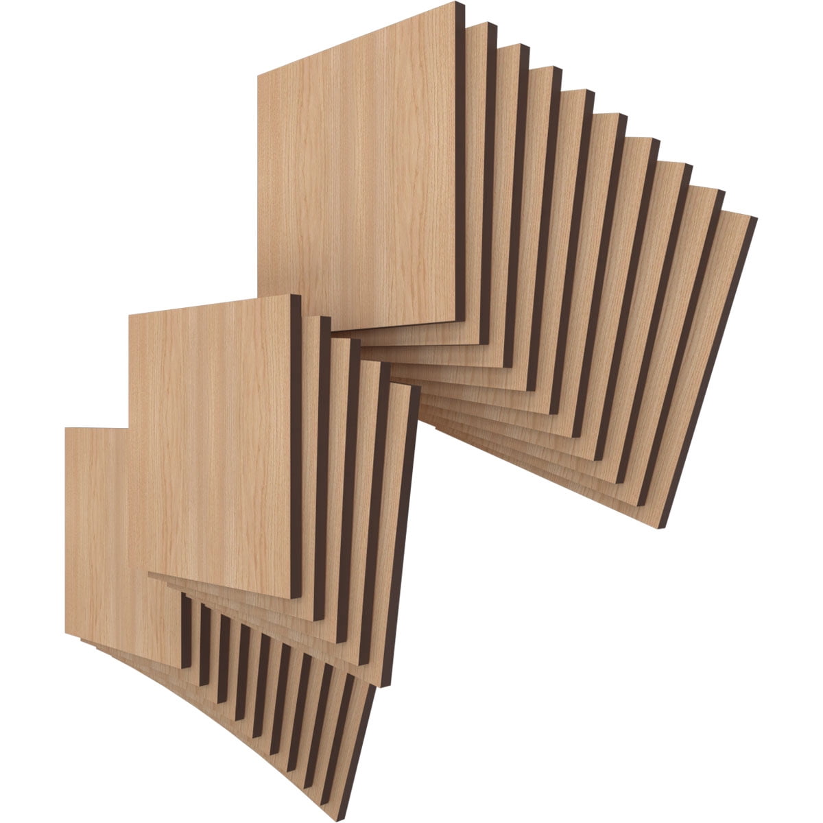 Ekena Millwork 7 3/4"W x 7 3/4"H x 3/8"T Wood Hobby Boards, Hickory (25-Pack)