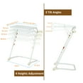 thumbnail image 2 of Mainstays Adjustable Folding TV Tray with Cup Holder White, 20.87"W x 14.76"D x 27.76"H, 2 of 9