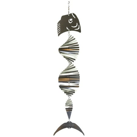 - In the Breeze Fish Shimmer Helix Hanging Wind Spinner, Stainless Steel, Dorado/Mahi-Mahi