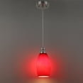 thumbnail image 5 of 7.64"in Art Glass Oval Pendant Shade with Red Swirl, 5 of 8