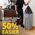 thumbnail image 4 of PLKJYEHD Square Garbage Bin with Non-touchable Swinging Lid, 23 Gallons in Gray Color, Highly Suitable for Outdoor, Restaurant, School and Kitchen Areas., 4 of 7