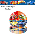 thumbnail image 4 of Hot Wheels-vajilla desechable para decoración de cumpleaños, mantel, plato, servilleta, coche de carreras, Baby Shower, suministros para fiestas infantiles, 4 of 5