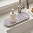 Colored Stripes Diatomaceous Earth Coasters, Abstract Pink Blue Yellow ...