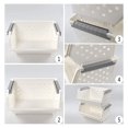 thumbnail image 3 of Drevy 4-Pack Plastic Stackable Storage Basket, Kitchen Stacking Organizer Basket, White, 3 of 7