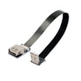 thumbnail image 1 of Xiwai Down Angled USB 2.0 Type-A Male to Female Extension Data Flat Slim FPC Cable for FPV and Disk and Scanner and Printer, 1 of 7