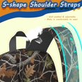 thumbnail image 5 of Camo and Leaf Black Pattern 17" School Backpacks for Teens,Waterproof Oxford Fabric,S-Shape Padded Straps for School,Travel,Hiking,Camping, 5 of 6