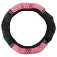 thumbnail image 3 of Pink PU Leather Steering Wheel Cover for 15 Inch Car Accessories, 3 of 7