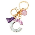 thumbnail image 1 of LYMAYTER Cute Pink Tassel Mug Accessory Initial Letter Charm Keychain - with Tassel, Heart - shaped Sequins, 1 of 7