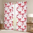 thumbnail image 2 of Castle Fairy Preppy Child Cartoon Bowknot Black Out Curtains,Polka Dots Curtains Pack of 2 (42x63 Each),Red White Bow Bedroom Curtains,Microfiber Bedroom Decor, 2 of 6