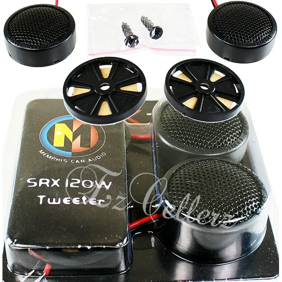 Memphis Audio 1" Inch Soft Dome Tweeter 120 Watts Max Street Reference SRX1 Pair