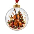thumbnail image 2 of Glowing Christmas Story Ornament Light-Up Musical Instrument Mini Scene Bauble Warm LED Clear Hanging Ball Ornament Festive Keepsake Gift for Christmas Tree Home Holiday Party Decoration, 2 of 4