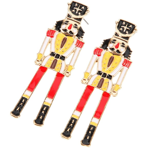 LOLIPPYY 1 Pair Nutcracker Shaped Dainty Earrings for Women, Elegant Prom Jewelry and Special Occasion Accessories