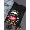 thumbnail image 3 of A Ticket To Adventure Shaped T-Shirt Women -Smartprints Designs, Female Large, 3 of 4