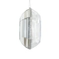 thumbnail image 3 of Vickerman 6" Silver Square Jewel Glitter Ornament. Features silver glitter around the edge. 2 per bag., 3 of 3