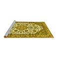 thumbnail image 2 of Ahgly Company Machine Washable Indoor Rectangle Medallion Yellow Traditional Area Rugs, 6' x 9', 2 of 4