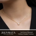 thumbnail image 5 of JeenMata Lab Grown Diamond 0.50 Carat Round Cut Classic Solitaire Pendant Necklace - in 18K Yellow Gold Plating for Women, 5 of 8
