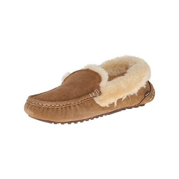 Lamo Womens Ausie Moc Suede Fleece Lined Loafer Slippers