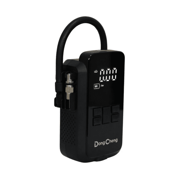 Mini Compresor Inflador DongCheng 150 PSI. Recargable USB-C, 8V. Portátil (450g) con Luz LED y Display Digital. Para auto, moto y bici.
