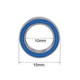 thumbnail image 4 of Rodamiento de bolas de ranura profunda Uxcell sección delgada doble sellado acero cromado tapa azul 10x15x4mm, 4 of 4