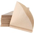 thumbnail image 1 of Paquete de 100 filtros de café de papel desechables sin blanquear en forma de V para V60, 1 of 5