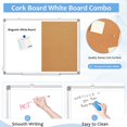 thumbnail image 4 of AMUSIGHT Double-Sided Combination Magnetic White Board & Cork Board, 24" x 18" Dry Erase Board & Cork Board Combo for Wall, Hanging Whiteboard for Pl, 4 of 8