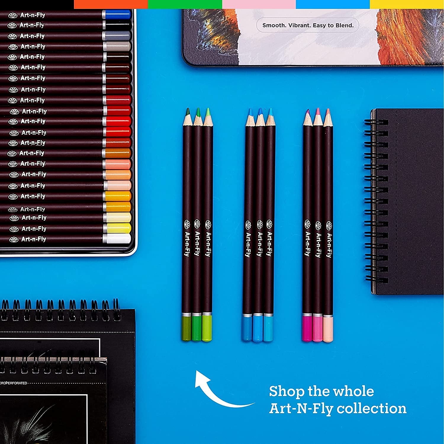 SANJOKI Art Markers 119 Colors and Colorless blender Alcohol Brush