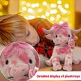 thumbnail image 3 of DJKDJL Pink Highland Cow Plush Toys, Soft Highland Cow Stuffed Animal with Bow Rose, Cute Fluffy Farm Cow Plush, Cute Stuffy Pillow for Adults, Ideal Valentines Day Gifts for Girlfriends Lover, 3 of 10
