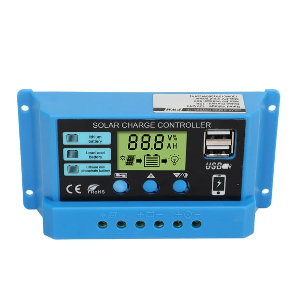 Controlador De Carga Solar De Batería 12V 24V Regulador De Carga De Panel Solar De Batería Para RV Doméstico