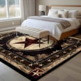 thumbnail image 5 of Texas Star Large Area Rugs 6x9 ft Western Retro Red Star Rustic Farmhouse Washable Rug Non Slip Indoor Carpet Absorbent Floor Mat for Living Room Bedroom Dining Room, 5 of 9
