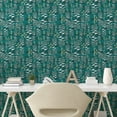 thumbnail image 2 of Ambesonne Leaves Greenery Peel & Stick Wallpaper for Home, Fantasy Leafy Art, 13"x72", Teal Cadet Blue and Mustard, 2 of 5