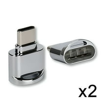 GJX 2pcs USB 2.0 Type C to Micro SD SDXC TF Card Reader Adapter for Macbook Cell Phone
