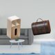 thumbnail image 2 of caja de pañuelos,Funda para caja de pañuelos de cuero sintético para dormitorio,Caja de almacenamiento de toallas de papel para sala de estar que ahorra espacio,Estuche organizador de, 2 of 8
