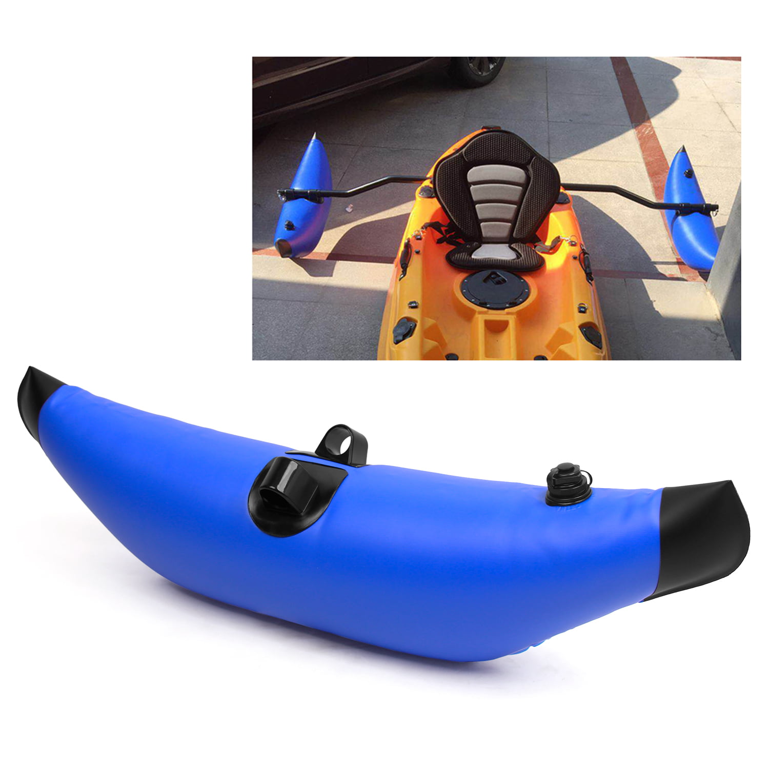 Kayak Canoe Boat PVC Inflatable Outrigger Stabilizer Water Float Buoy Blue 2PCS 
