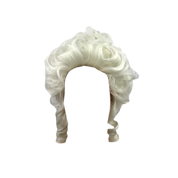 Vogacara Pelucas rizadas de decoración Natural de pelo falso Artificial para mujer, accesorios de vestir, accesorios para puesta en escena, fiesta de Cuidado del cabello Gris-plata Vogacara CE014568-02
