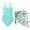 czb# Mint Green301, variant on Huowey Girls One-Piece Swimsuit Adjustable Strap Front Cross Ruched Striped Print Cut Out Bodysuit With Cover Up Skirts Youth Swimwear Tropical Cozy Bathing Suit,Blue,9-10 Years