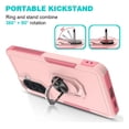 thumbnail image 2 of Rosebono Compatible With Samsung Galaxy A57 Case, Hybrid Case With Adjustable Integrated Ring Kickstand (Pink), 2 of 5