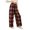 Color Block Plaid, variant on FINALGANG Girls Pants KidsColor Block Plaid Wide Leg Pants Elastic Drawstring Waist Loose Fit Casual Trousers For Daily Street Wear Trendy Bottoms