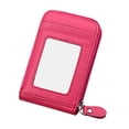 thumbnail image 1 of Organ Shape Card Holder Leather ID Window Zipper Wallets Small Coin Purse Credit Card Bag, 1 of 8