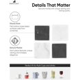thumbnail image 5 of Radicaln White Marble Coasters Set of 6 Handmade 3.5 inch Square Coasters for Drinks, Elegant Coaster Set with Holder for Dining and Coffee Tables, 5 of 7