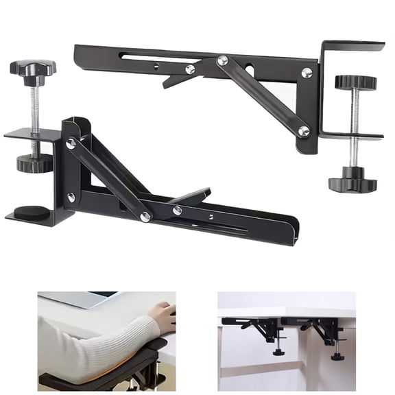 UHIAGREE Desktop Extension Stand,Floating Shelf Brackets,2 Pack Heavy Duty Shelves Brackets