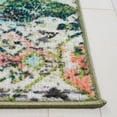 thumbnail image 4 of Safavieh Riviera Dzvezda Abstract Polyester Machine Washable Runner Rug, Green/Light Blue, 2'2" x 9', 4 of 12