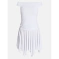 thumbnail image 4 of Madden NYC Women’s Off-the-Shoulder Mini Dress with Sharkbite Hem, Sizes XXS-XXL, 4 of 4
